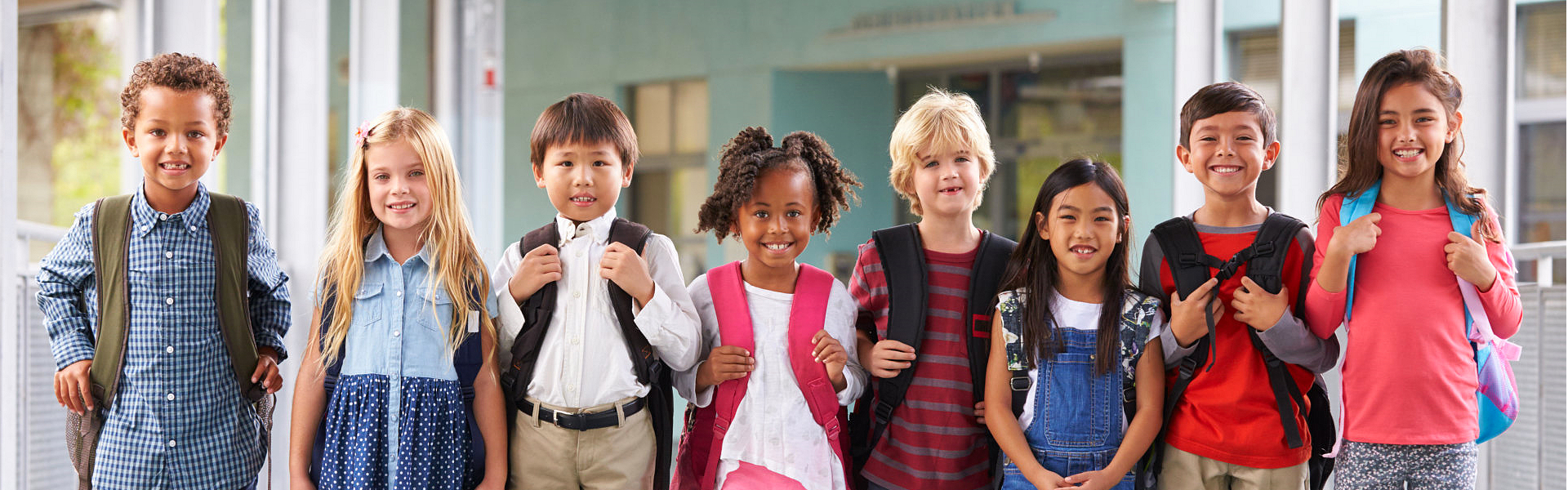 children in line